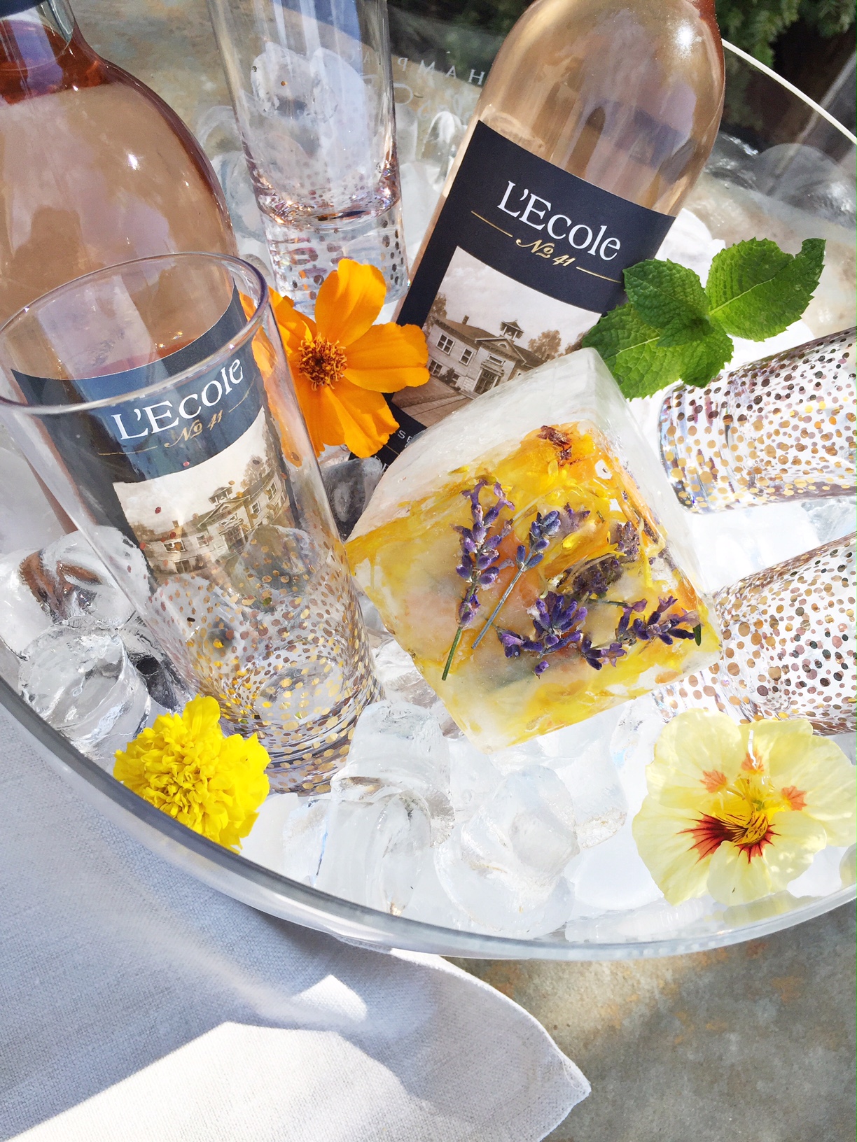 Ice Buckets with Flower Power Summer Entertaining Guide La Famiglia