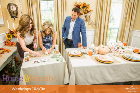 Mark Steines is joined by guest co-host Kym Douglas. Actor Sam Page from the Hallmark Movies & Mysteries original "The Perfect Christmas Present" joins us. NBC's "This Is Us" composer, Siddhartha Khosla visits our home. Chef Rocco DiSpirito cooks espresso meatloaf and spiced carrots. The first female coach in the NFL, Dr. Jen Welter shares her incredible journey. Cookie Good owner and baker Ross Canter makes trick-or-treat cookies. Tech reporter Rich DeMuro is here with the hottest new gadgets. Lifestyle expert Monica Hart creates an elegant Halloween tablescape. Matt Iseman shows us a DIY football toss game. Larissa Wohl gives a makeover to a shelter dog in need of a loving forever home. Lawrence Zarian is answering viewer fashion questions. Credit: © 2017 Crown Media United States, LLC | Photo: Alexx Henry Studios, LLC / jeremy lee