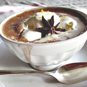 Hot Chocolate with Star Anise and Thai Chile ~