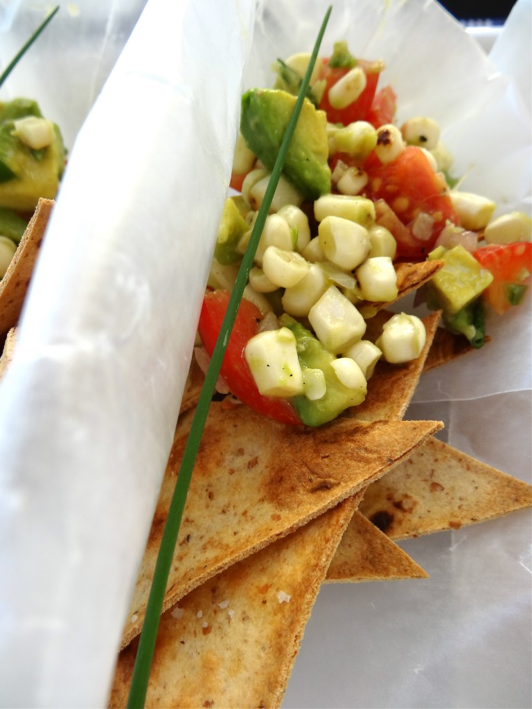 Grilled Corn and avocado salsa