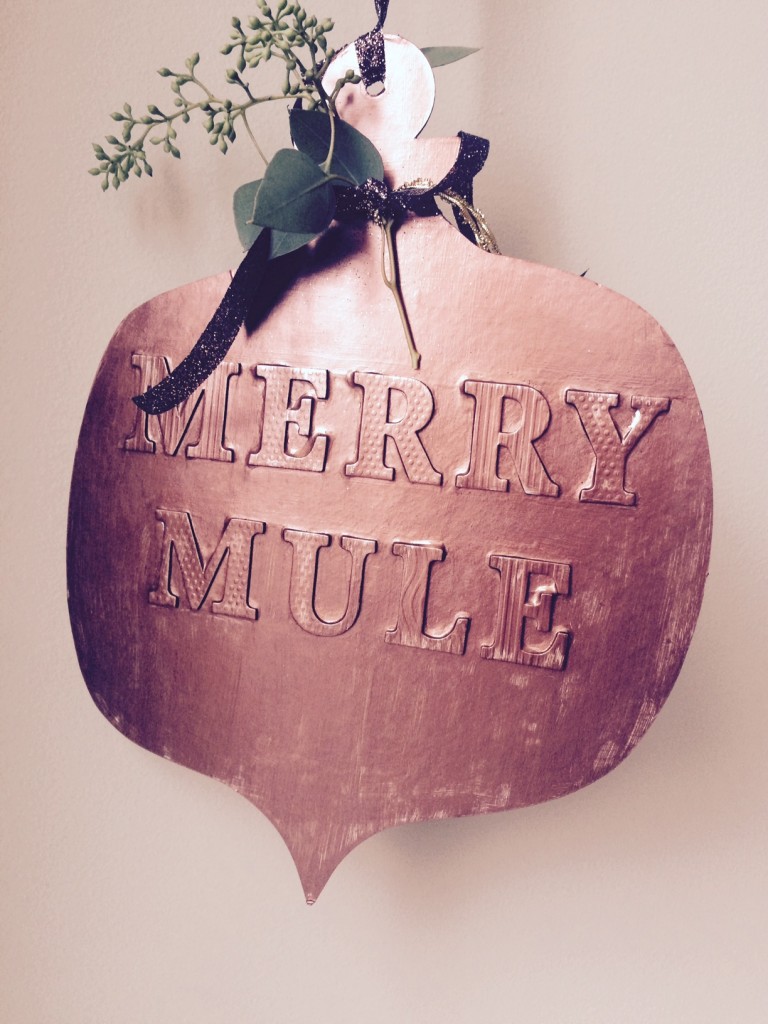 Holiday Cocktail - Merry Mule - Cranberry, rosemary and citrus Moscow Mule via Monica Hart La Famiglia Design