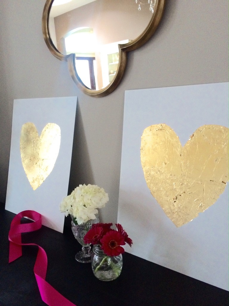 Valentine's day gold gilded heart via Monica Hart La Famiglia Design