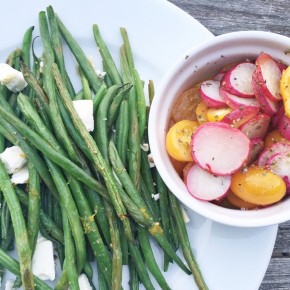 Roasted Green Beans and Roasted Radishes Roasted Green Beans and Roasted Radishes