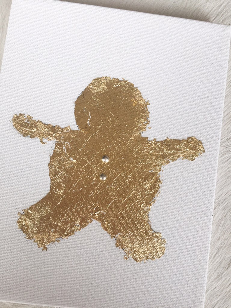 Gold Foil Gingerbread man -DIY Holiday Gifts with Monica Hart on KING 5 Seattle