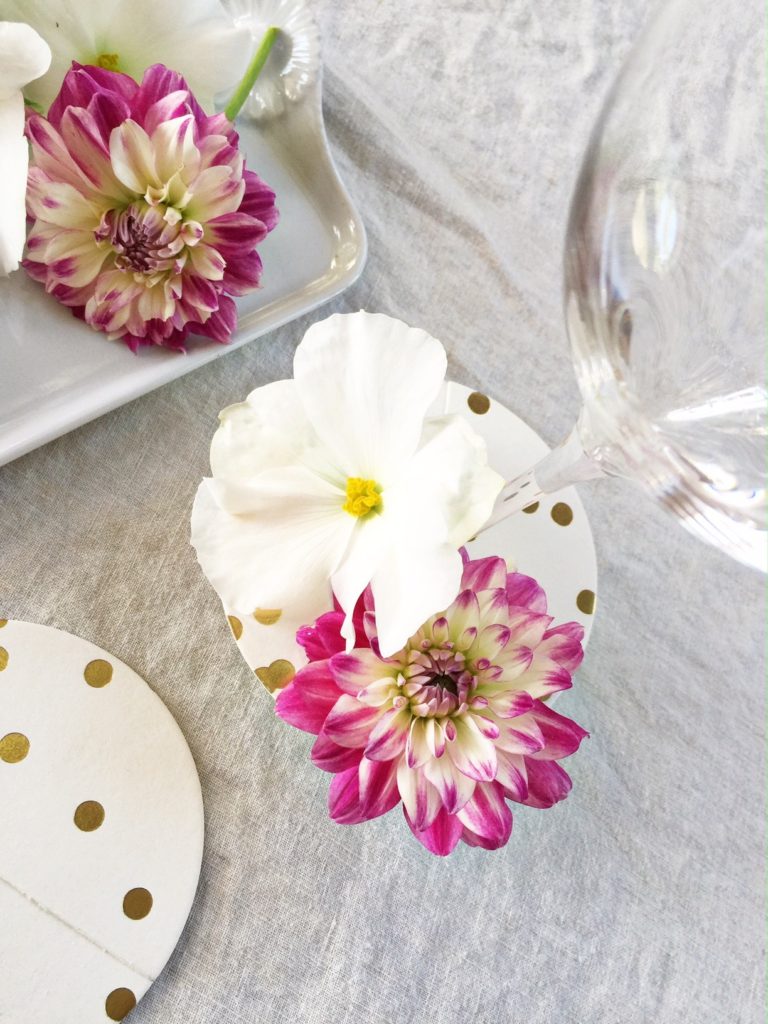 DIY Fresh Floral Drink Tags - Monica Hart La Famiglia Design