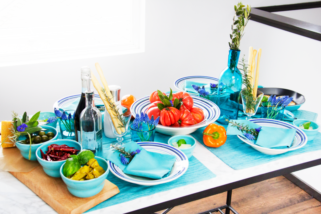 Tablescape Pasta Party Monica Hart for The Bellevue Collection - Crate and Barrel