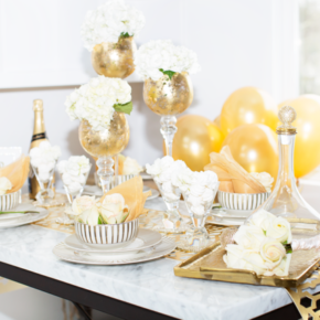 POP of Glam tablescape GIVEAWAY From The Bellevue Collection